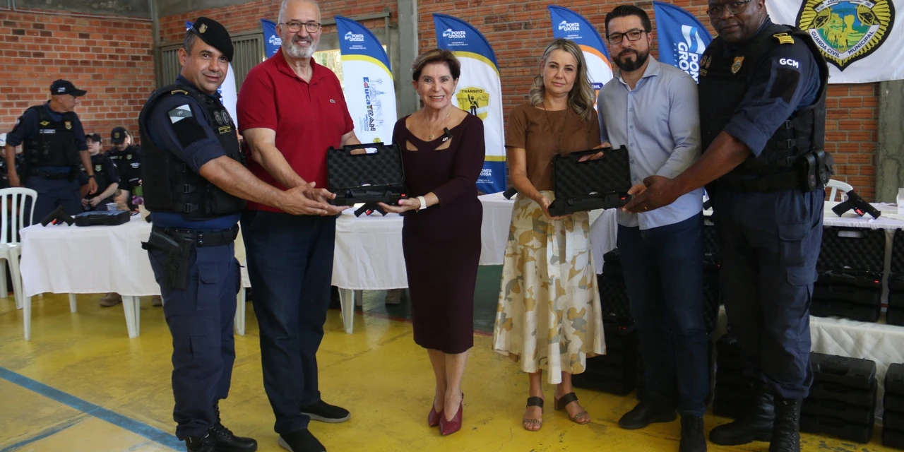 Guarda Civil Municipal recebe novas armas para atuação em PG