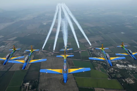 Esquadrilha da Fumaça se apresenta no Centro de Eventos no sábado (20)