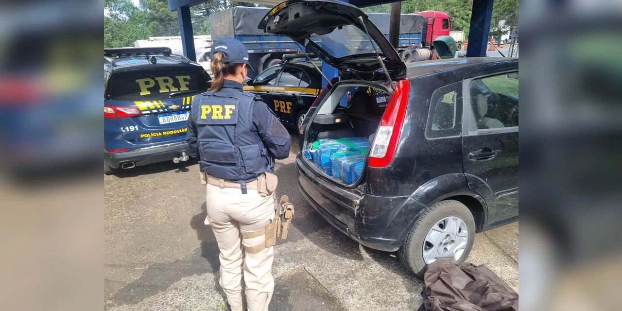 PRF apreende 136 kg de drogas entre maconha e skunk em Ponta Grossa