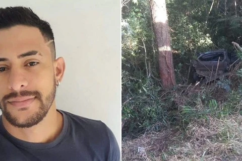 Carro sai da pista, bate em árvore e motorista morre na BR-373, em Prudentópolis