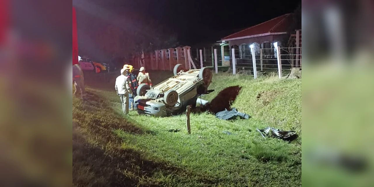 Adolescente de 14 anos morre e outras 2 pessoas ficam feridas na PR-438, em Guaragi