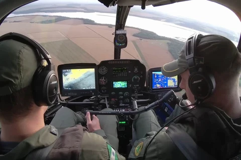 Sensor de helicóptero da PM encontra mulher desaparecida em Guaíra; veja o vídeo