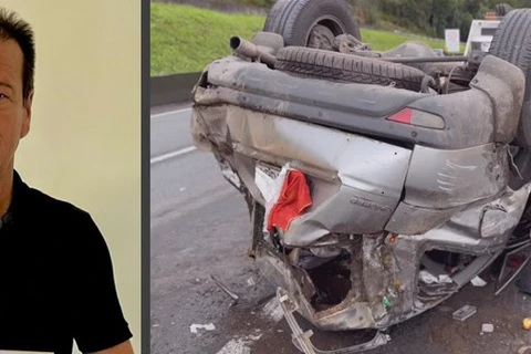 Vídeo mostra como ficou carro do ex-jogador Dunga, após acidente