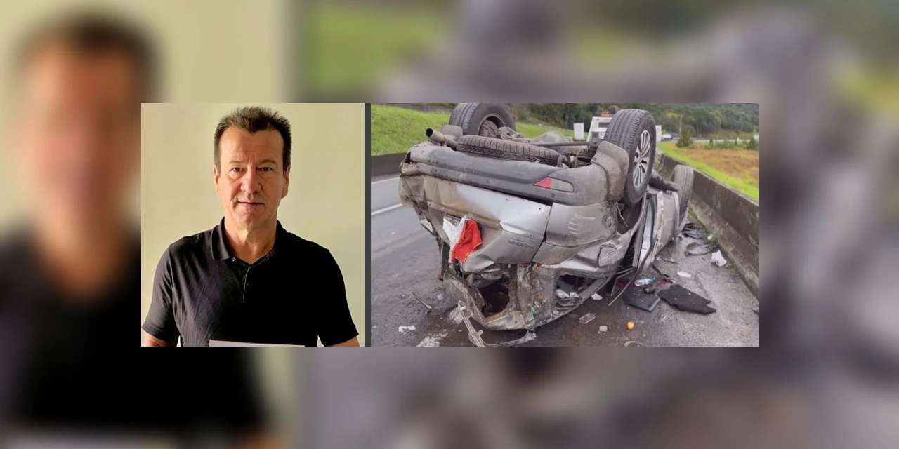 Vídeo mostra como ficou carro do ex-jogador Dunga, após acidente