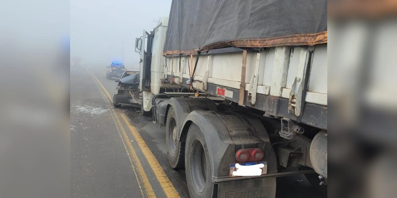 Motorista foge do local após causar acidente na BR-153, em Imbituva