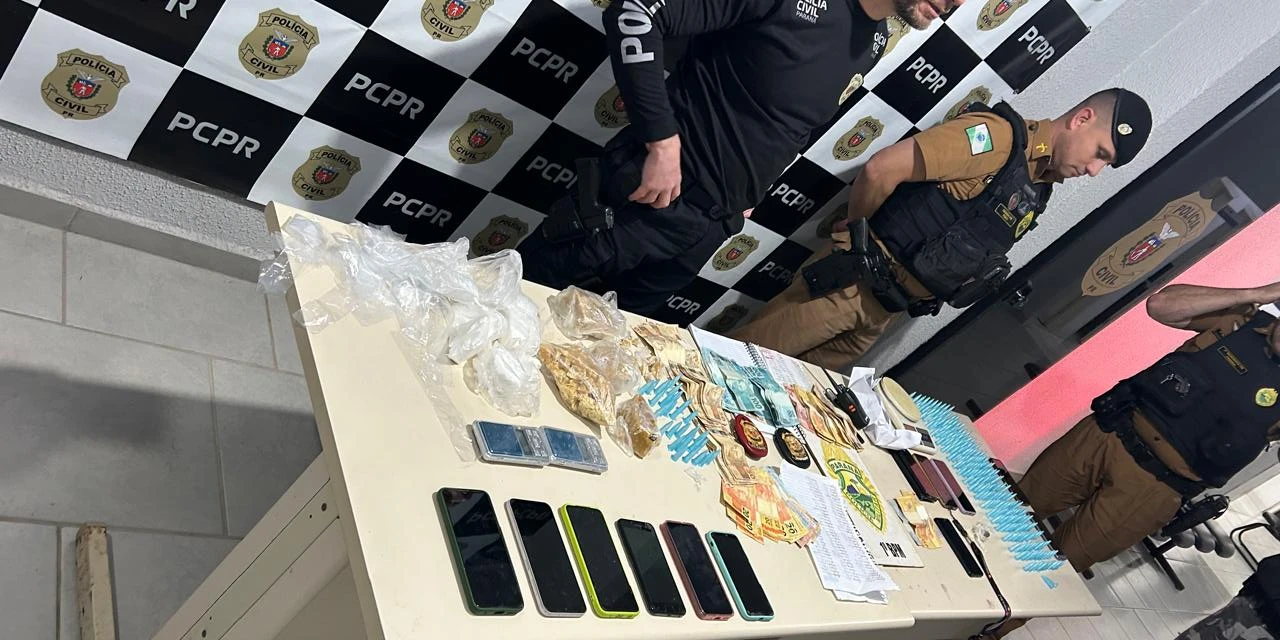 PC e PM apreendem grande quantidade de drogas e 4 suspeitos de trafico na região