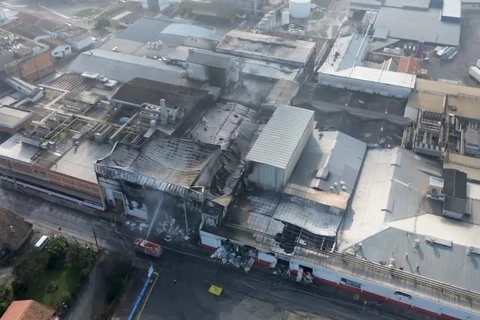 Incêndio atinge BRF em Carambeí na madrugada; veja o video!