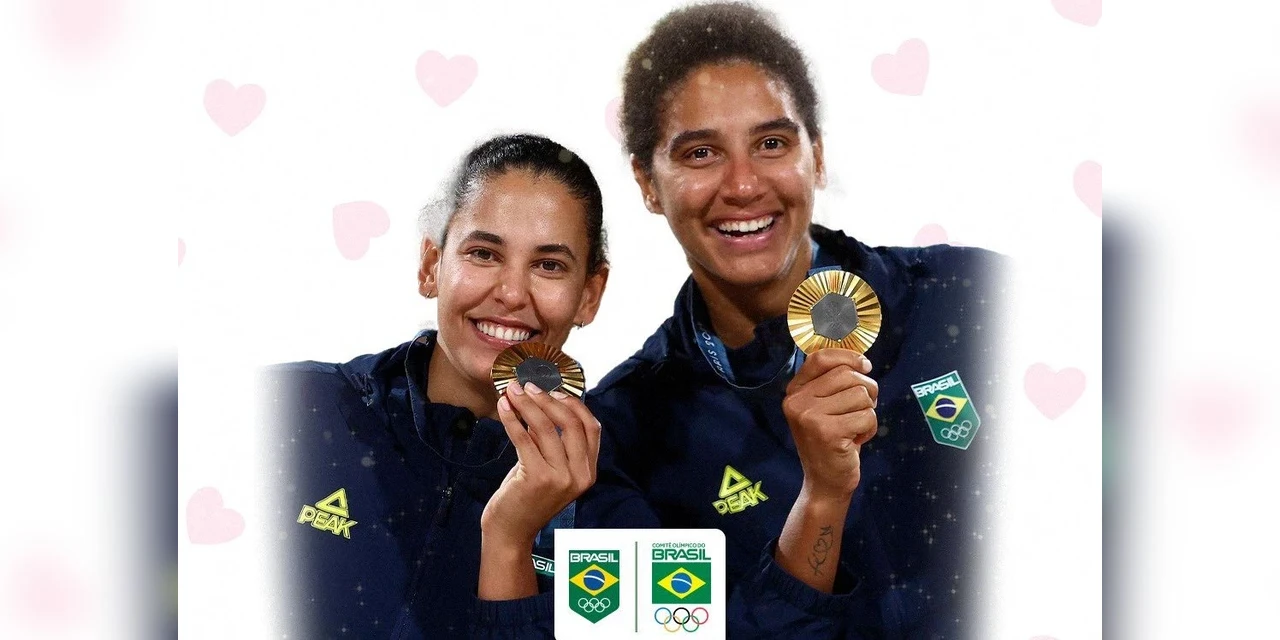 Duda e Ana Patrícia vencem as canadenses e são ouro no vôlei de praia