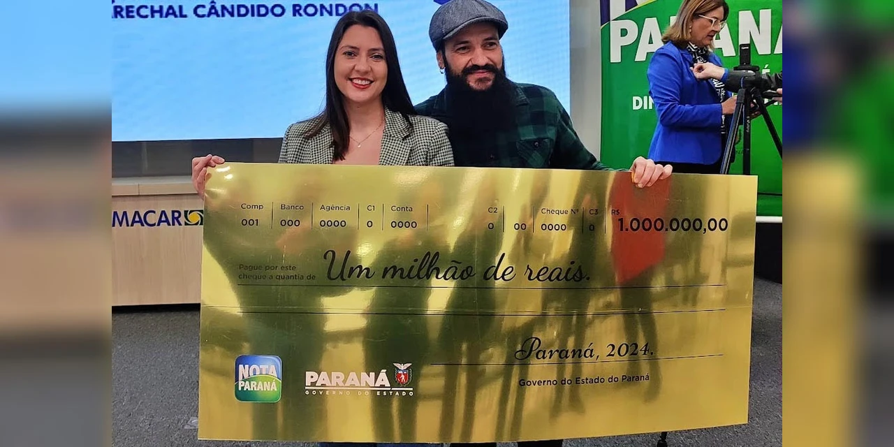 Prêmio de R$ 1 milhão do Nota Paraná sai para moradora de Marechal Cândido Rondon