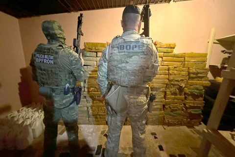 PMPR apreende 1,4 tonelada de maconha em paiol de propriedade rural