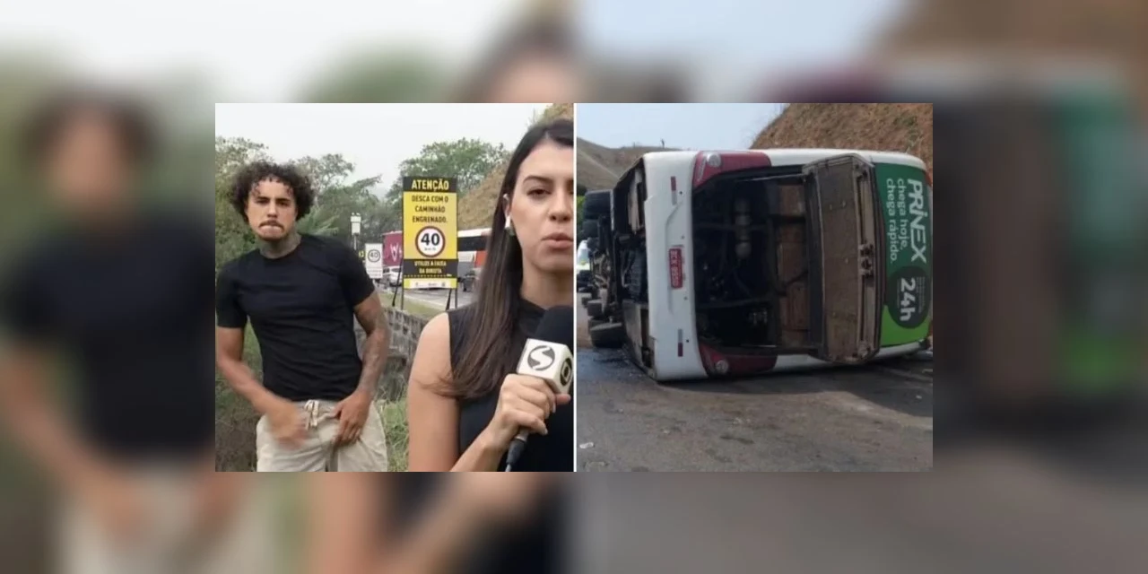 MC Livinho, faz dancinha durante reportagem que informava três mortes em acidente com jogadores