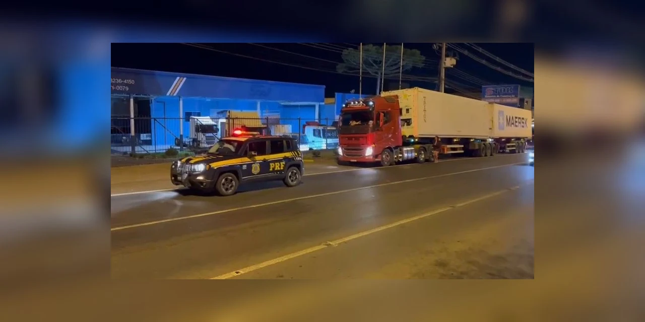 Em um dia, PRF flagra quase 200 mil kg de carga em excesso em Ponta Grossa