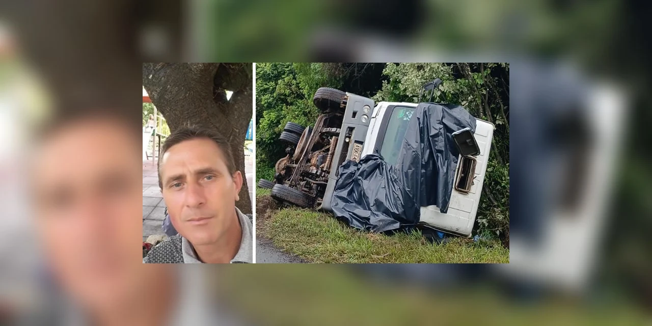 Motorista morre após caminhão atingir arvore na PR-151 em Ponta Grossa