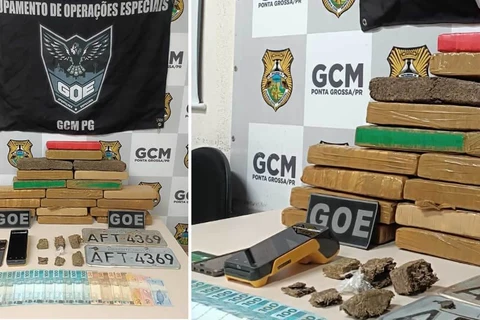 GOE da GCM apreende 20 kg de maconha em Ponta Grossa