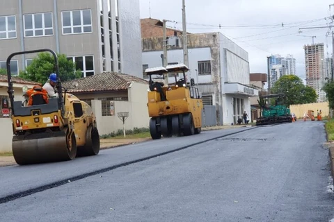 Prefeitura aplica nova pavimentação em 2,5 km na Vila Ferroviária, em Oficinas