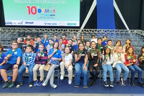 Estudantes da Rede Municipal de Ensino foram premiados nos níveis Mirim e Júnior na 10ª OPMAT