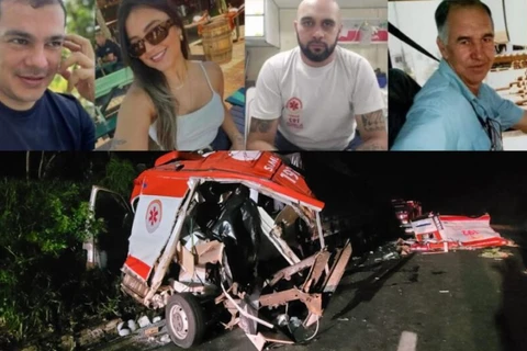 Equipe médica e paciente morrem em acidente envolvendo ambulância do Samu em Paulo Frontin
