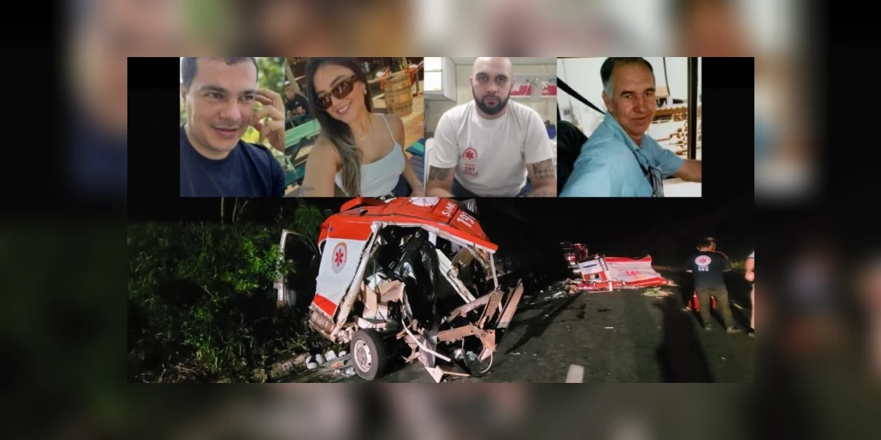 Equipe médica e paciente morrem em acidente envolvendo ambulância do Samu em Paulo Frontin