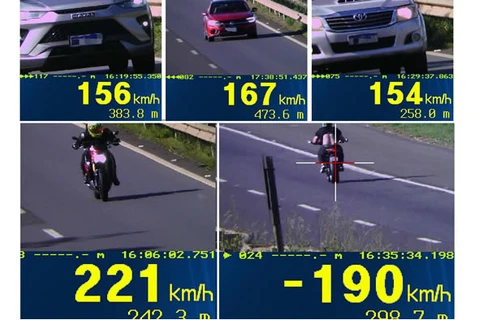 Motociclista é flagrado a 221km/h na BR-376, em Tibagi