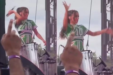 Anitta se irrita e joga microfones no chão porque não estavam funcionando