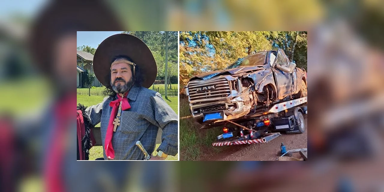 Cantor Baitaca sofre acidente de carro no interior do Rio Grande do Sul, ele passa bem