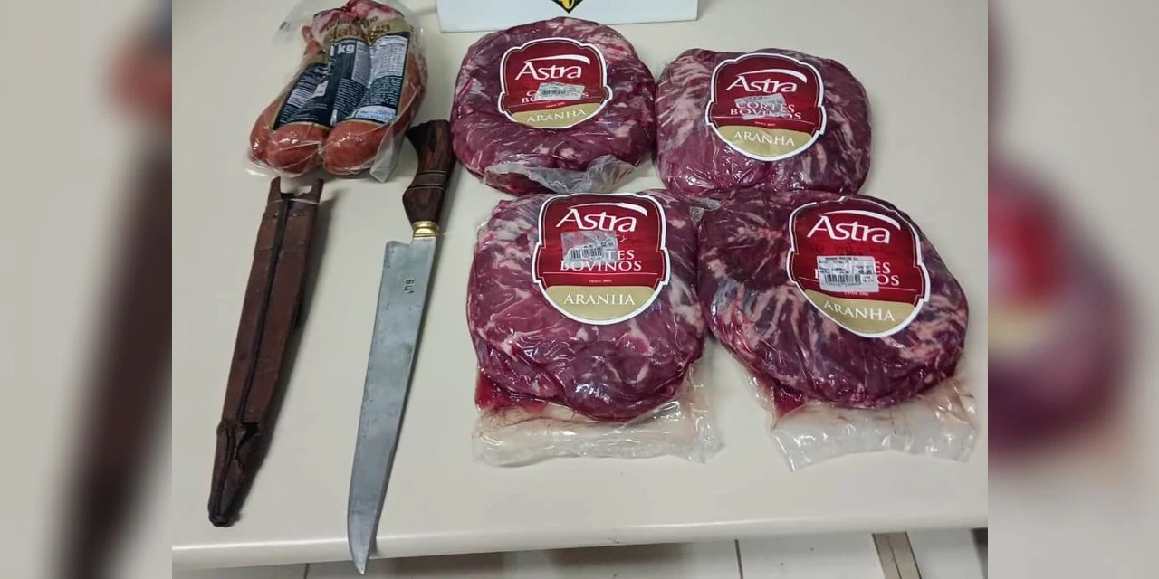 Vendedor de espetinhos é flagrado com carne furtada de mercado em PG
