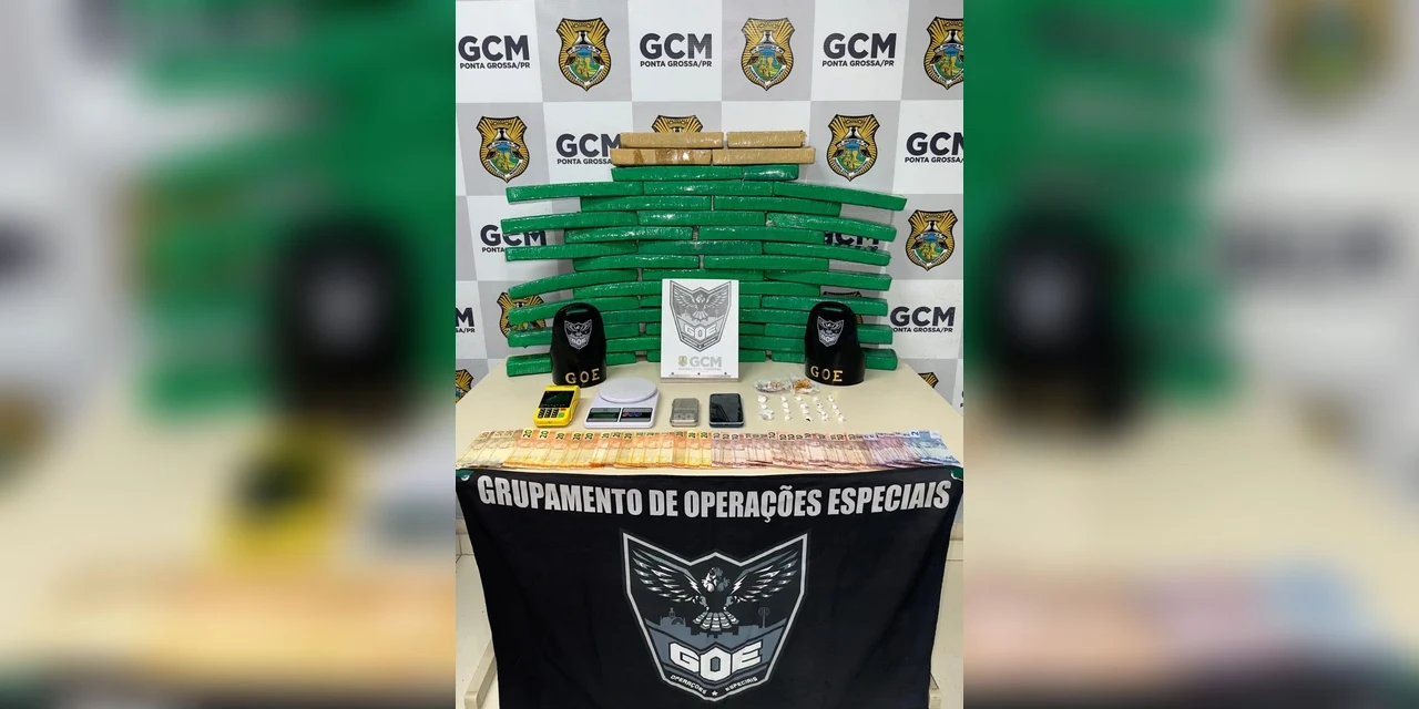 GCM apreende mais de 36Kg de drogas em bairro de PG