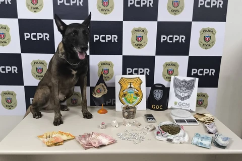 Ação integrada da PC e GCM prende casal de traficantes na Coronel Claudio em PG