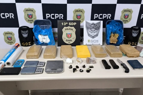 Ação conjunta da PCPR e GCM contra o tráfico resulta na apreensão de mais de 9 kg de crack e cocaína em PG