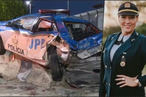 PM morre atropelada após carro desgovernado bater em viatura