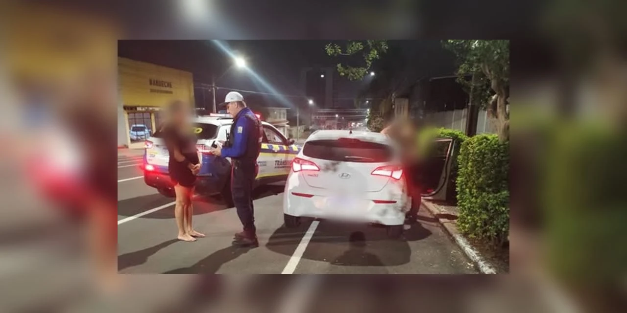 Mulher é detida após ser flagrada dirigindo alcoolizada e na contramão da Balduino Taques, em PG 