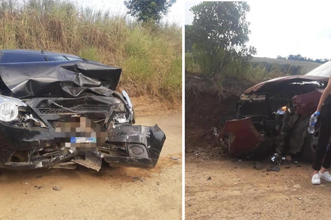Veiculos batem de frente em estrada rural de Ivaí 