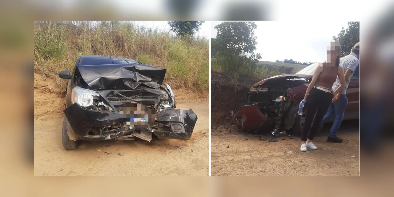Veiculos batem de frente em estrada rural de Ivaí 