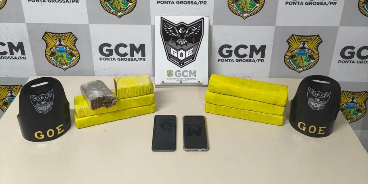 GCM apreende 3,8 kg de drogas e uma pistola durante ações em PG 