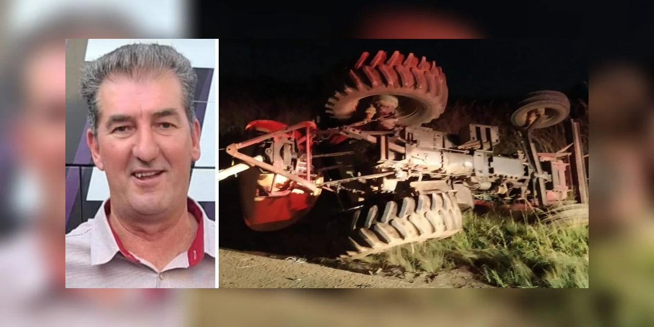 Trator tomba e mata motorista após acidente em Imbituva