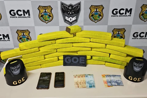 GCM prende trio com mais de 20Kg de drogas em Ponta Grossa 