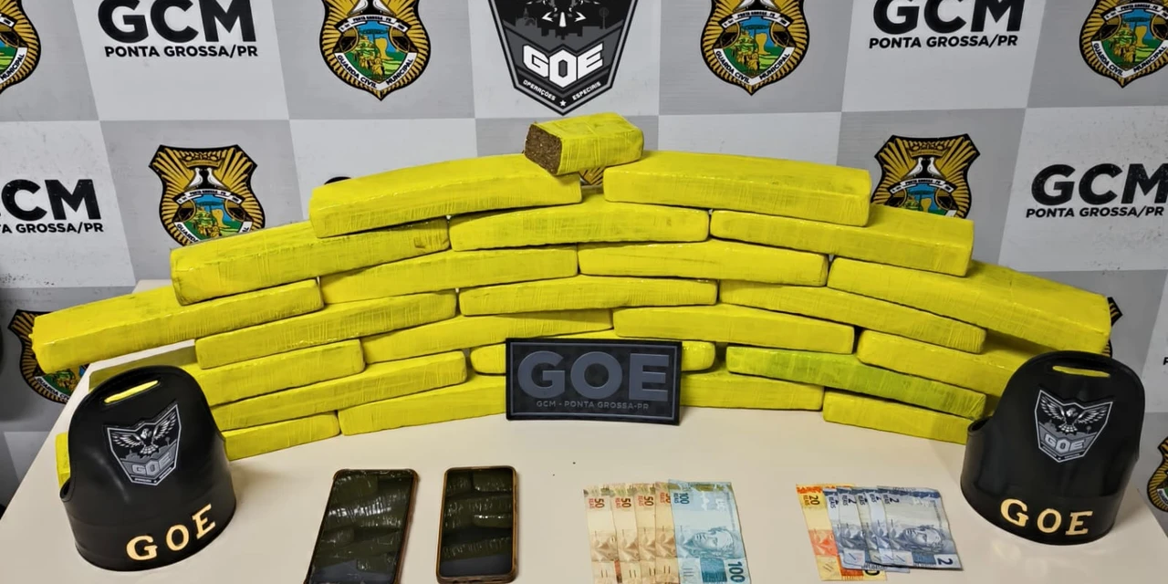 GCM prende trio com mais de 20Kg de drogas em Ponta Grossa 