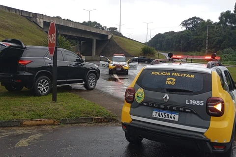 Suspeito é baleado após tentar atropelar policiais militares em Irati