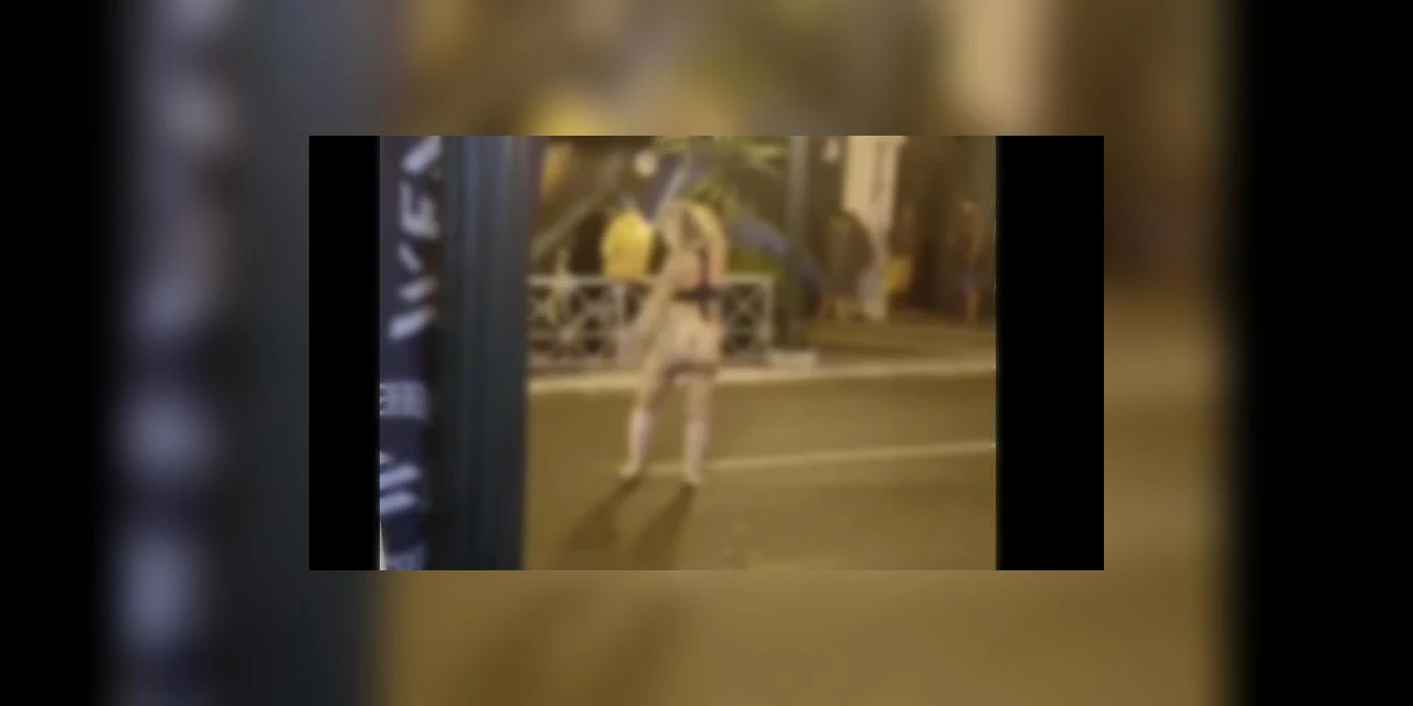 Video: mulher é flagrada seminua dançando em rua no centro de PG 