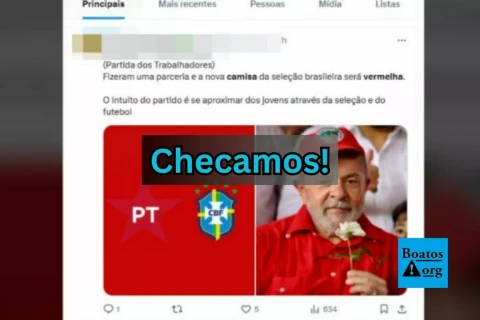 Camisa vermelha da seleção brasileira na Copa era ordem do PT e Lula; será?