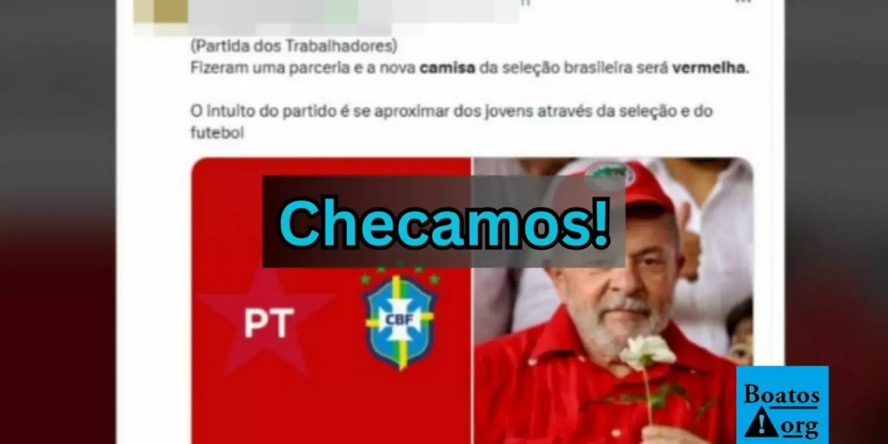 Camisa vermelha da seleção brasileira na Copa era ordem do PT e Lula; será?