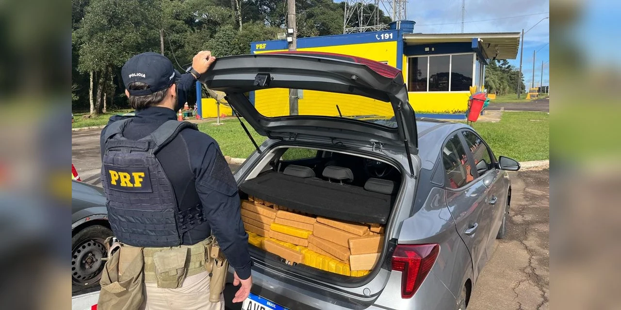 Em Guarapuava, PRF apreende mais de 735 quilos de maconha na BR-277, em menos de duas horas