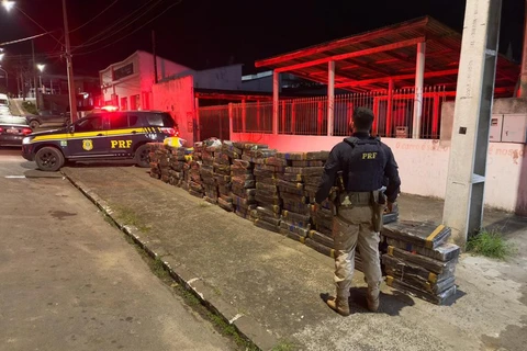 PRF apreende quase duas toneladas de maconha escondidas em carga de papel