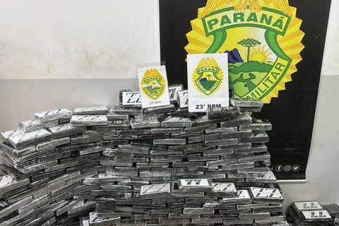 PMPR apreende mais de 800 Kg de cocaína em Curitiba; droga avaliada em 60 mihões