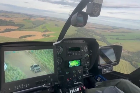 Com apoio de helicóptero, Polícia Militar apreende 700 quilos de maconha no Oeste