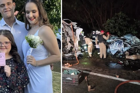 Pai, mãe e filha mortos em acidente são sepultados no Paraná 