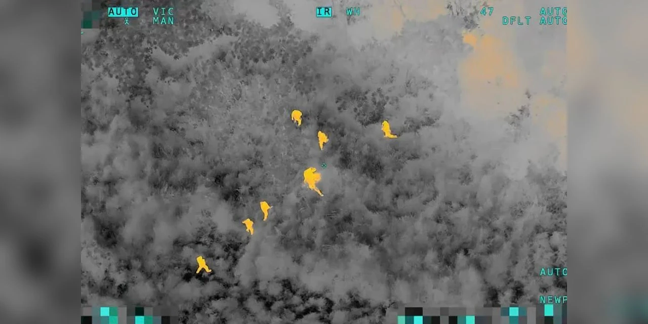 Câmeras térmicas: Falcão da PMPR detecta fugitivo que transportava 215 kg de drogas