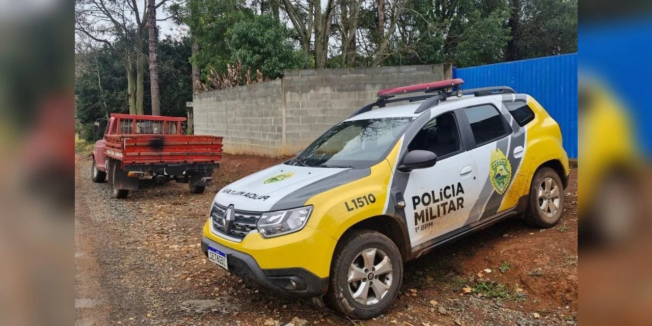 Polícia Militar recupera caminhonete roubada horas após o crime, em Ponta Grossa 