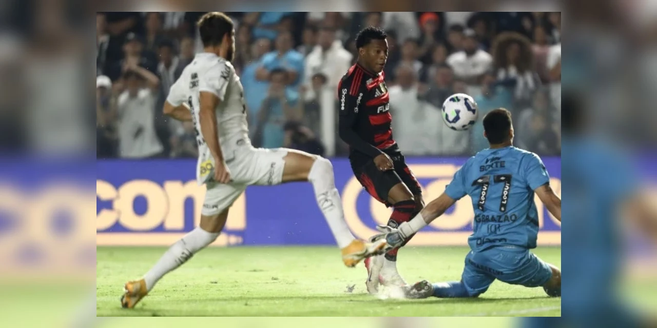 Flamengo leva gol no fim e perde para o Santos na Vila Belmiro