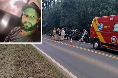 Caminhoneiro morre após carreta com carga de sucos tombar na PR-160, em Telêmaco Borba  